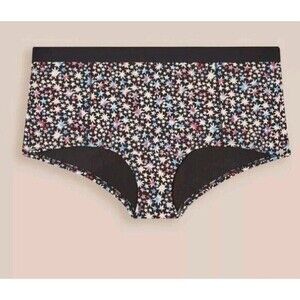 Torrid Curve Boyshort Size 2 XXL Stars Black Star Cotton Mid-Rise Stretch New